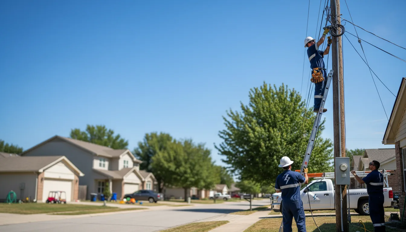 Residential electrician providing installation services in Deerfield, KS